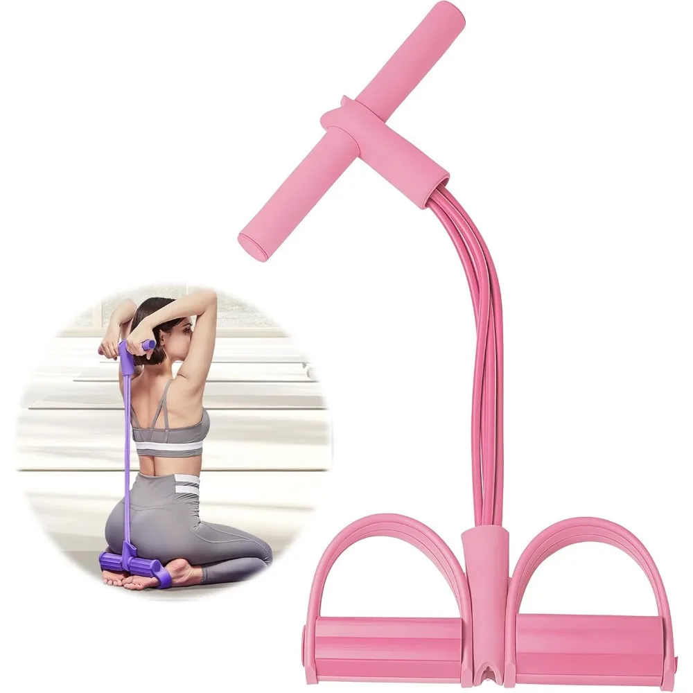 21 Fitness-Widerstandsbänder – 4 Rohrpedal-Knöchelzieher, neuer elastischer Yoga-Pedalzieher, Stretchband für Übungen, AB-Trainingshilfe