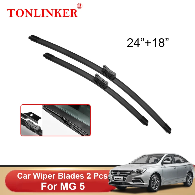 TONLINKER Car Front Windscreen Wiper Blades For MG 5 MG5 2019 2020 2021 2022 Model Car Accessories Wiper Blade Brushes Cutter