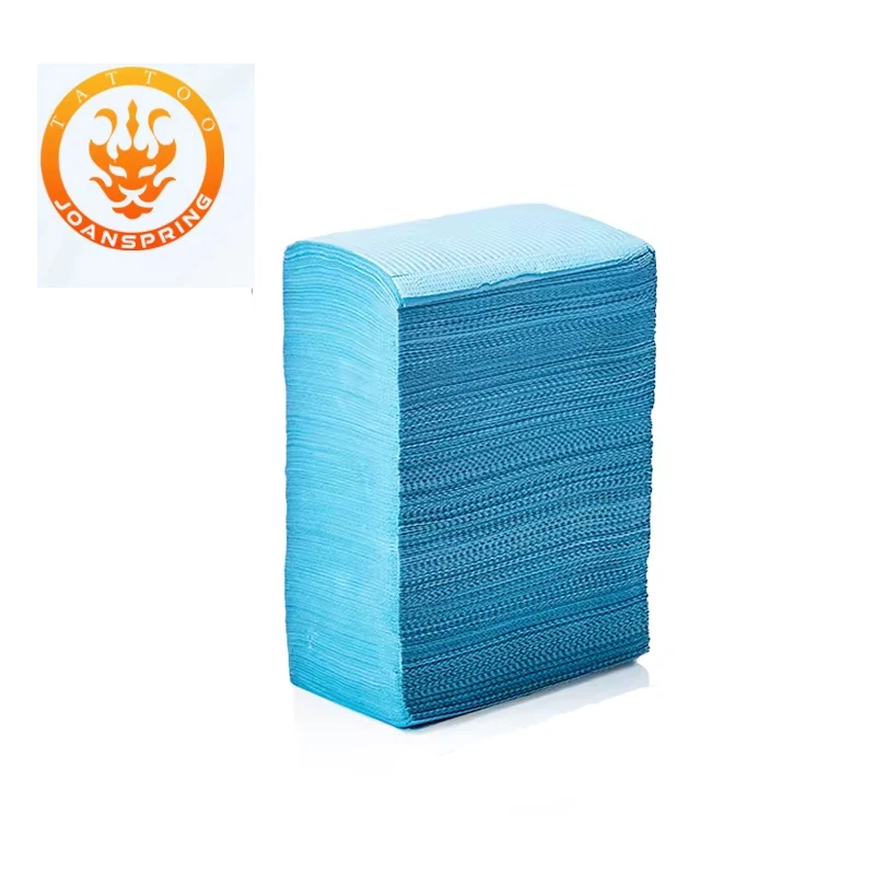 

Синяя одноразовая подкладка для татуировок, двухслойная композитная мембрана, абсорбирующий водонепроницаемый медицинский нагрудник, бумажные аксессуары для татуировок