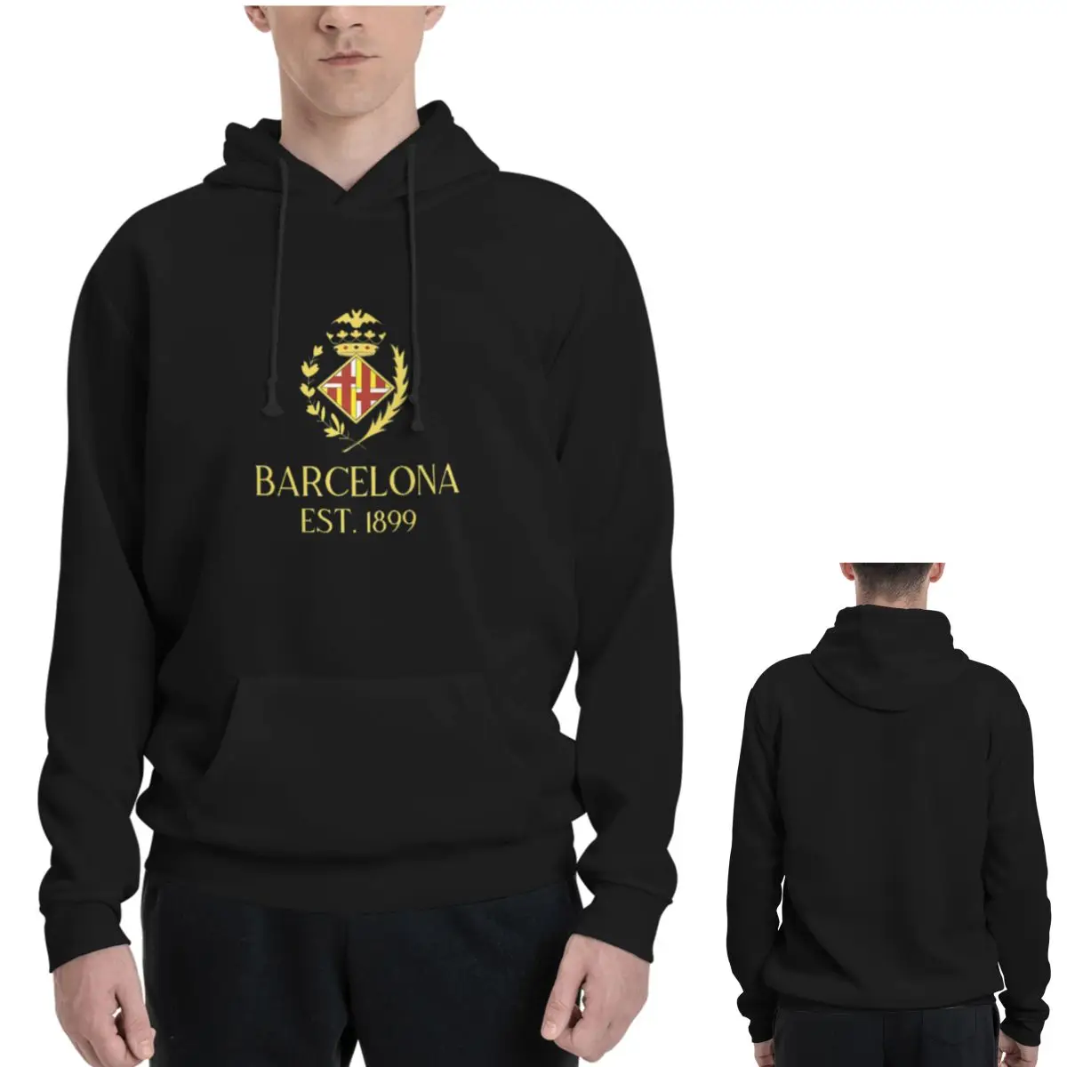Barcelona Hoodies Homens Mulheres Casual Pulôver Moletom Harajuku Roupas de Manga Longa Outono Inverno