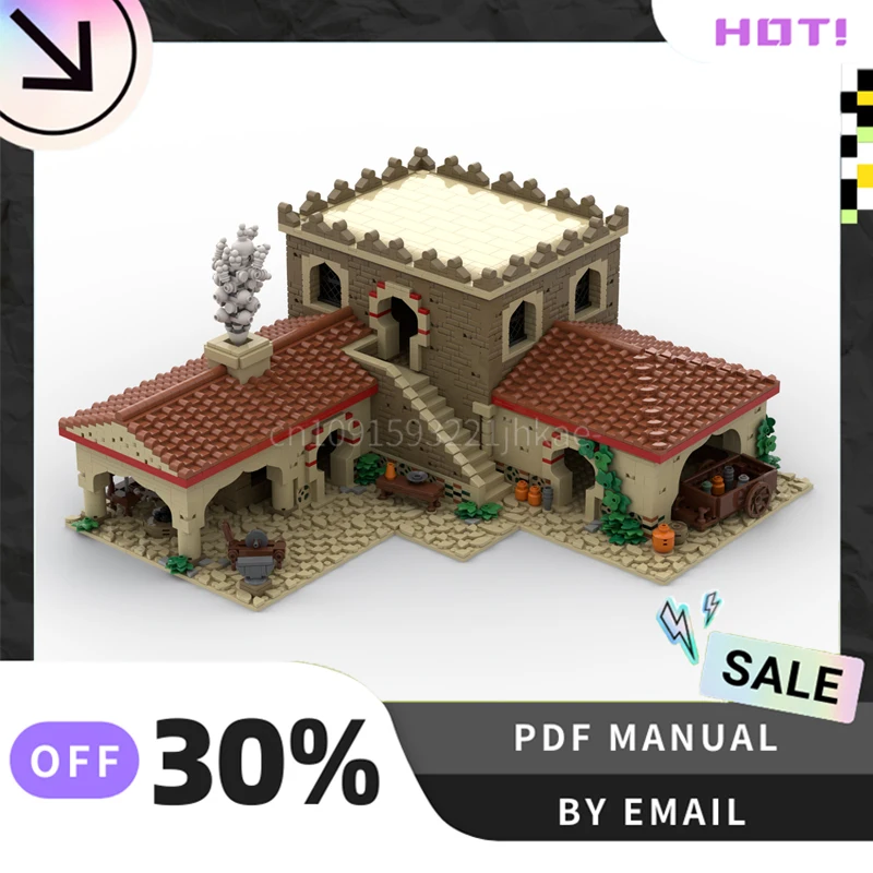 

[4147 шт.] Индивидуальные MOC Age of Empires-Креативный набор строительных блоков «Ковальник», STEM, развивающие игрушки, комплект строительной модели