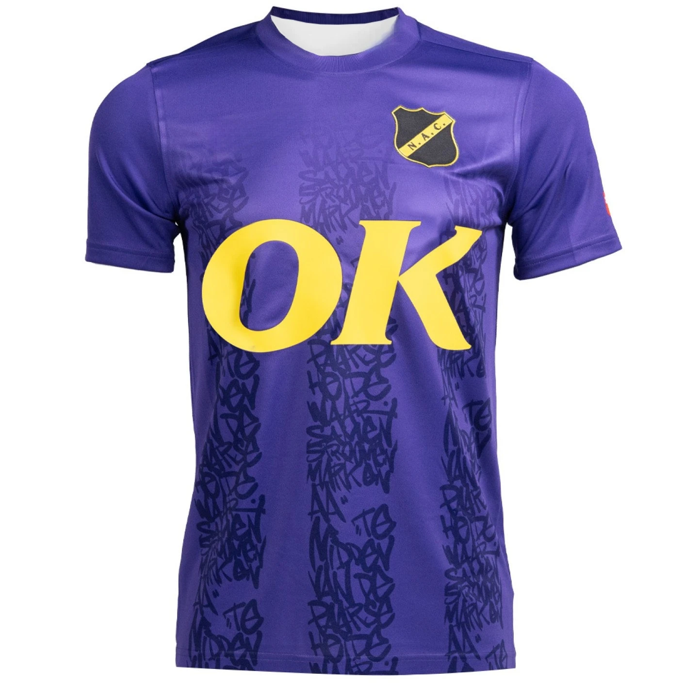قميص Voetbalshirt Voor Heren En Dames NAC Breda Tshirt Met Korte Mouwen Ok Print Ronde Hals Los Ademend Trainings-تي شيرت #1