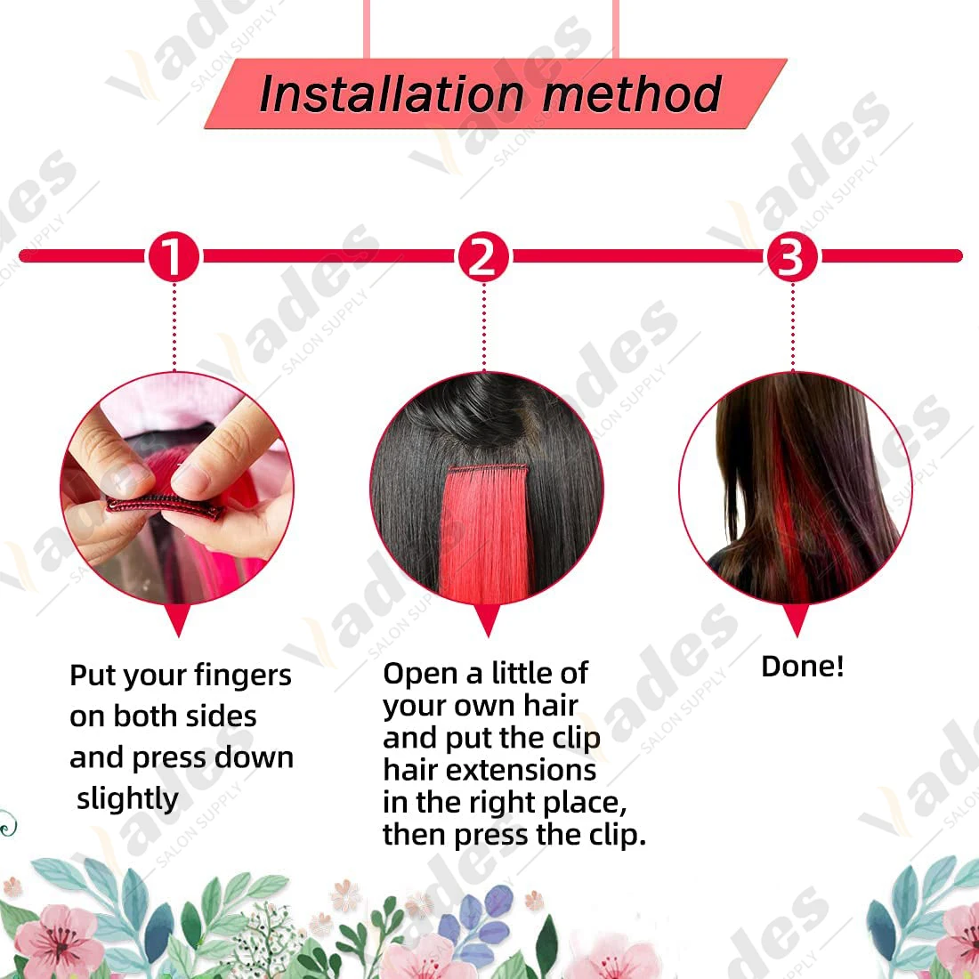 YWUEXT مشبك ملون في 16 بوصة وصلات شعر ملونة يسلط الضوء على قطع الشعر الطويلة المستقيمة للنساء والأطفال والبنات #4