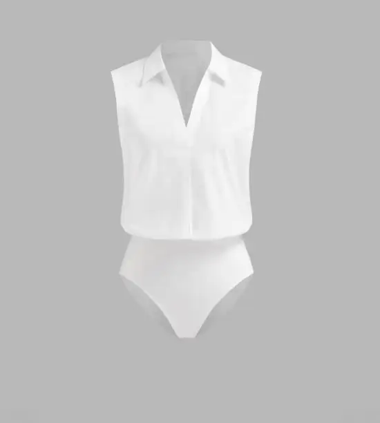 

Women Fashion Versatile Sleeveless V-Neck Short Jumpsuit Female Daily Clothing New Style Women's Sexy Slimming Bodysuits