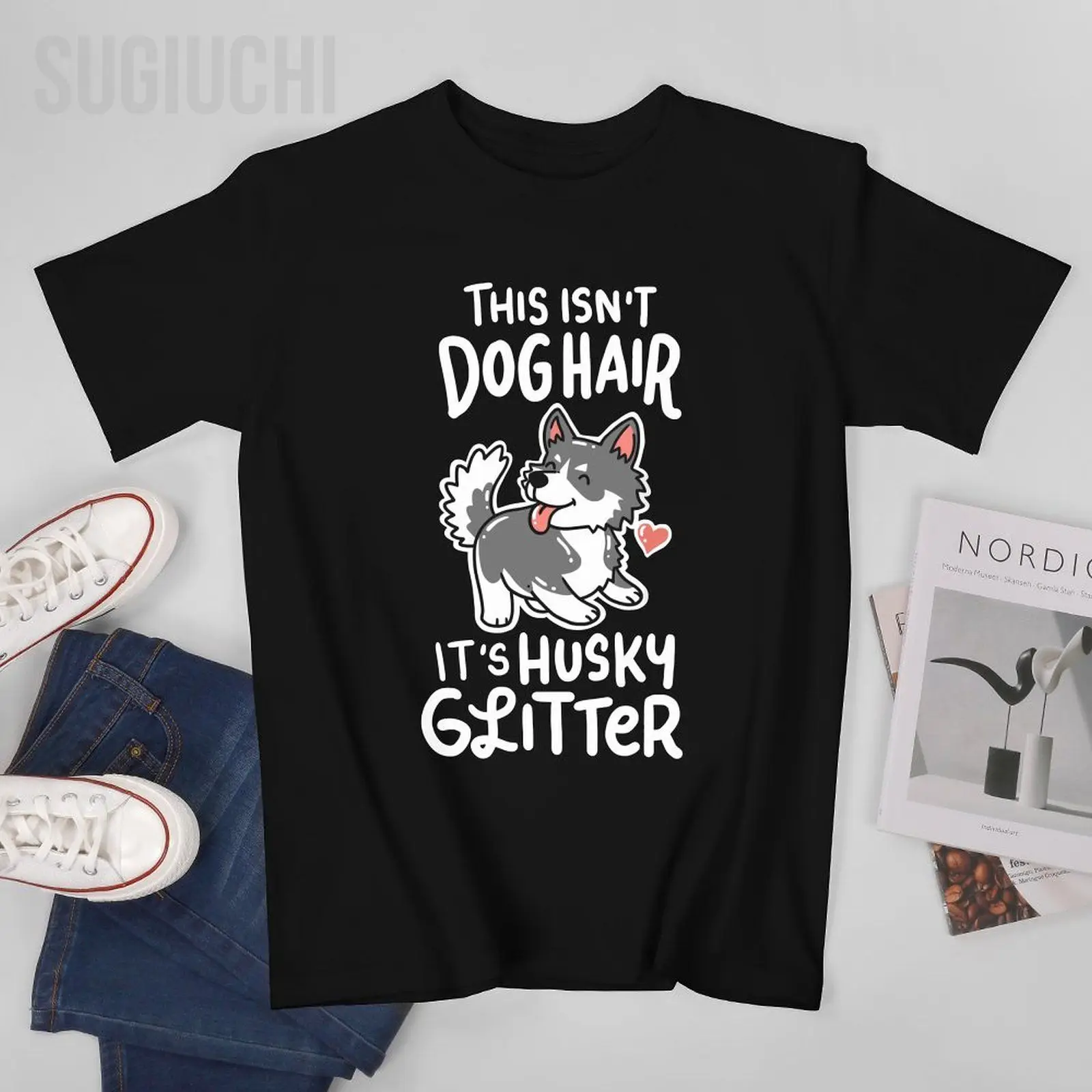 Unisex Men Siberian Husky Dog Owner Puppy Gift Tshirt Tees T Shirts Women Boys 100% Cotton T-Shirt