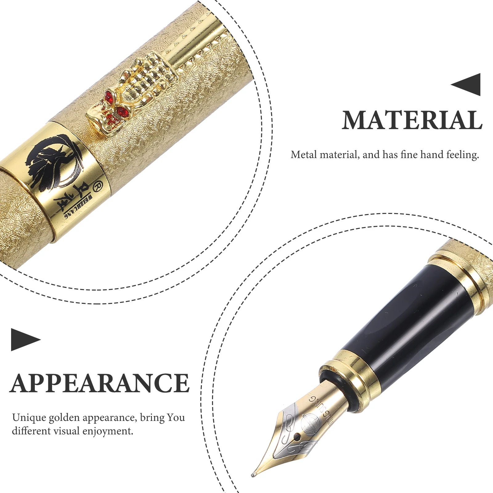 

Перьевая ручка, компактная металлическая ручка с тонким наконечником, гладкое письмо, портативная для школы, офиса, домашнего использования, мини-ручки, объемные ручки для подписи