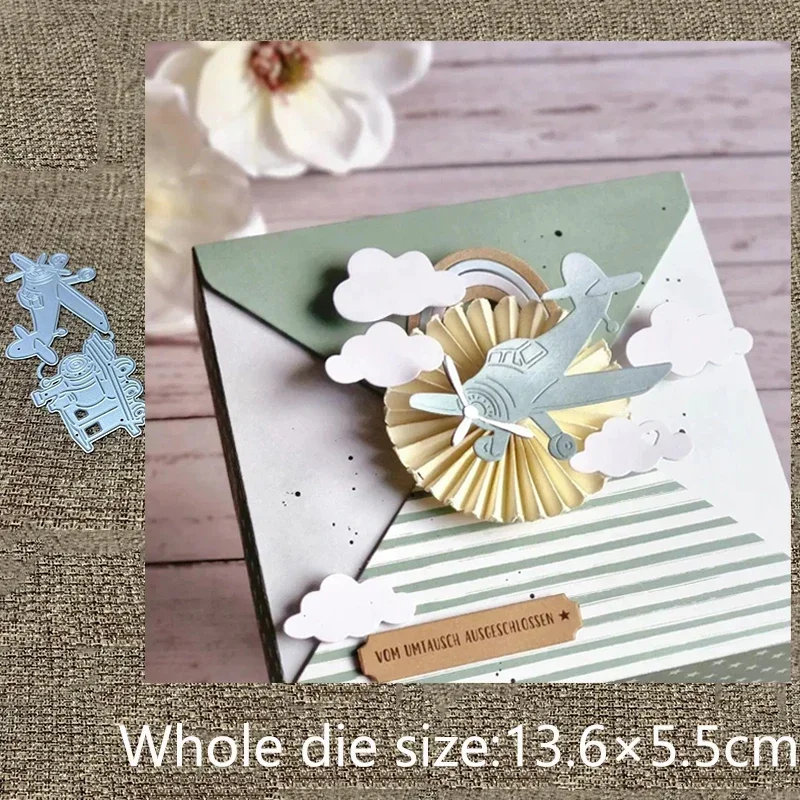 

New Craft Metal stencil mold Cutting Die Airplane locomotive scrapbook die cut Album Paper Card Embossing Design