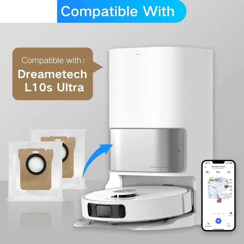 Accesorios de Robot aspirador, piezas de repuesto, bolsas de polvo para Xiaomi Dreame L10S Ultra, 9 piezas