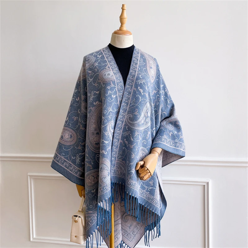 

Luxury Brand Autumn Cashmere Pashmina Shawl Scarf Women Wrap Warm Winter Design Print Female Foulard Cotton Poncho Stoles Scarf