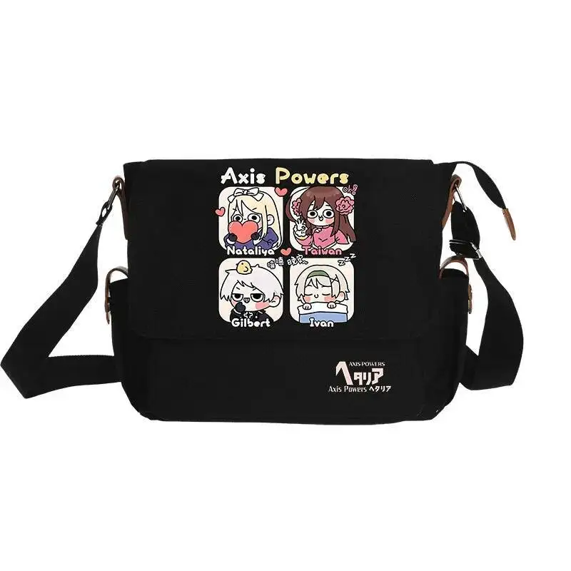 

Anime GAME Axis Powers Theme Fashion Backpack School Student Knapsack Anime Cosplay Handbag Messenger Bag Game