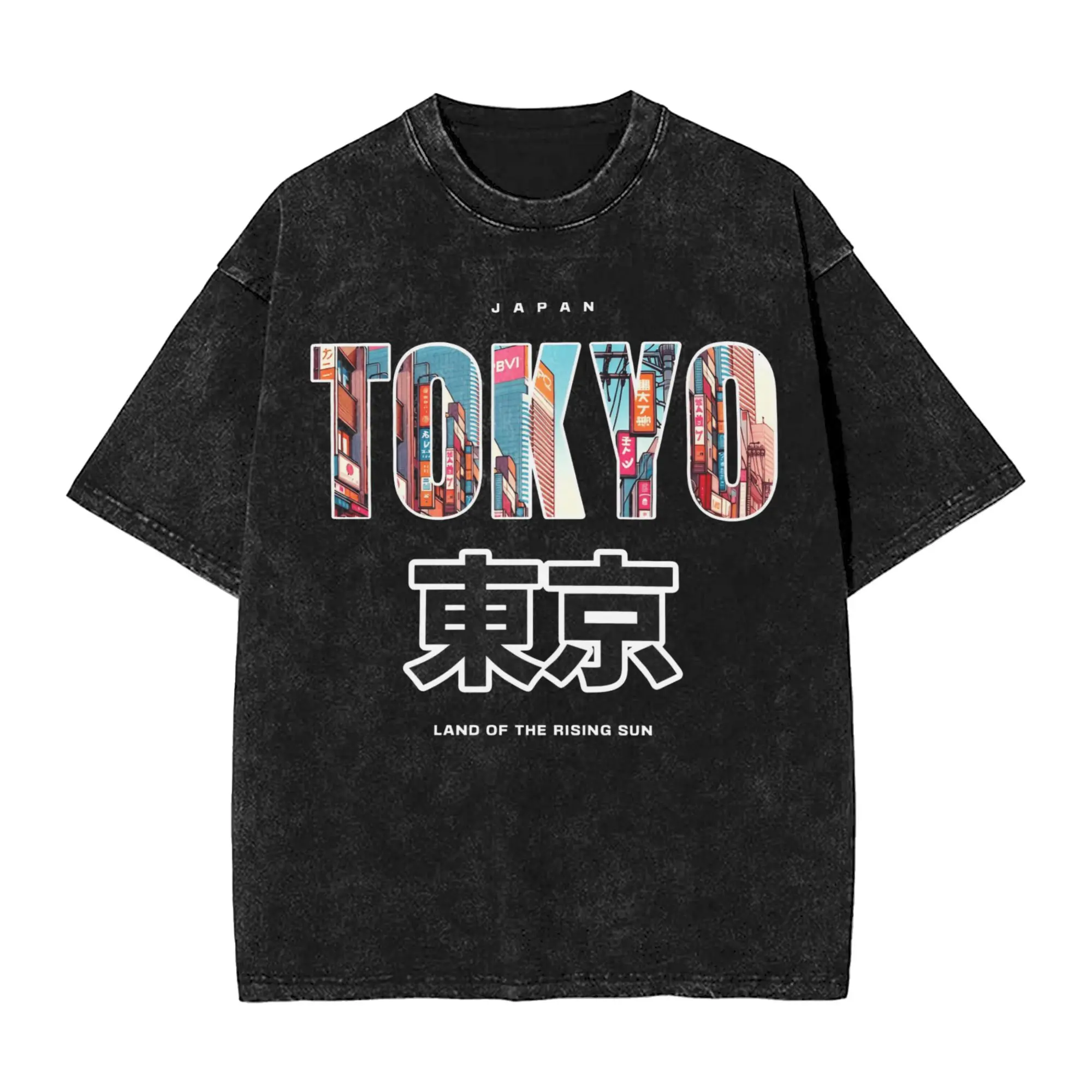 

Tokyo T Shirt Men 100% Cotton Casual T-Shirts Round Collar Tee Shirt Short Sleeve Clothing Original