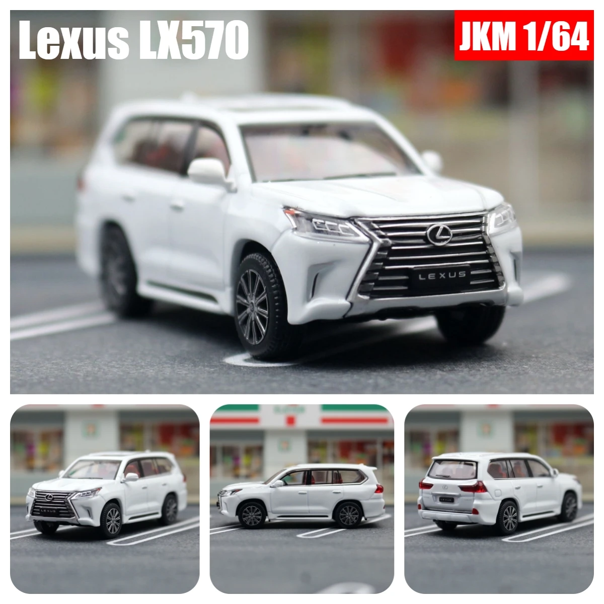 1:64 Lexus LX570 Miniature Model JKM 1/64 Premium SUV Toy Car Vehicle Free Wheels Diecast Zinc Alloy Metal Collection Gift