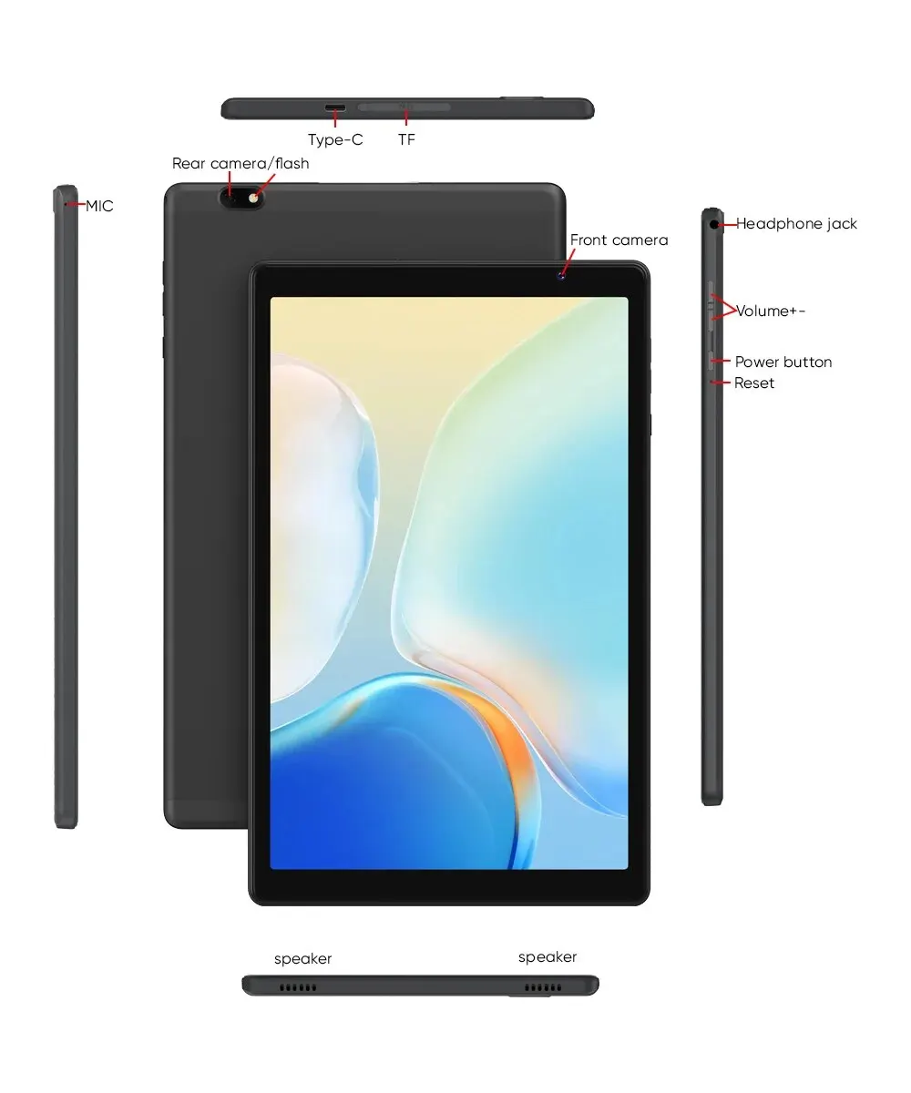 I-Atar Q3 Android 13 Tablet 10.1 T310 AR Eye Care HD 8 Core Light and Thin 8GB 128GB Wifi Supports Multiple Languages