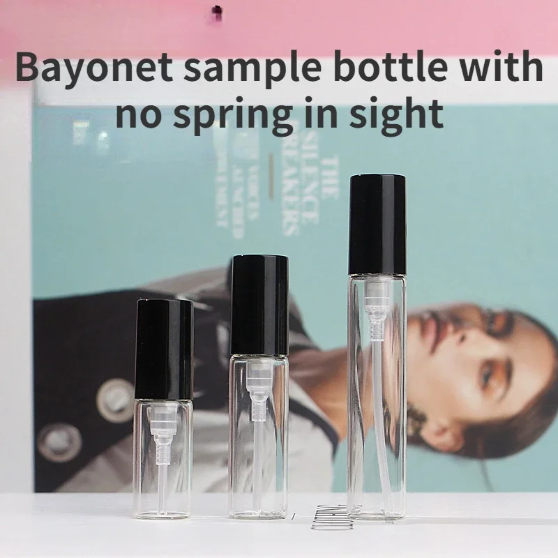 10pcs 2ml 3ml 5ml Bayonet Spray Bottle Portable Empty Clear Perfume Bottle Glass Sample Mini Travel Cosmetic Container Wholesale