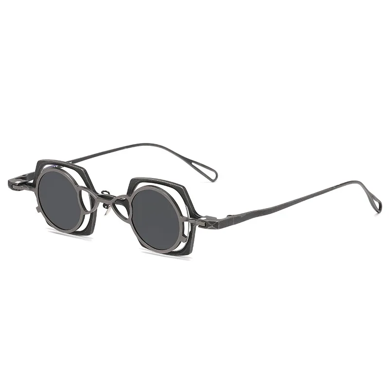 NEW Magnet Clip Pure Titanium Vintage Eyeglasses Frame Man Square Polarized Sunglasses for Men Luxury Brand Designer Eyewear
