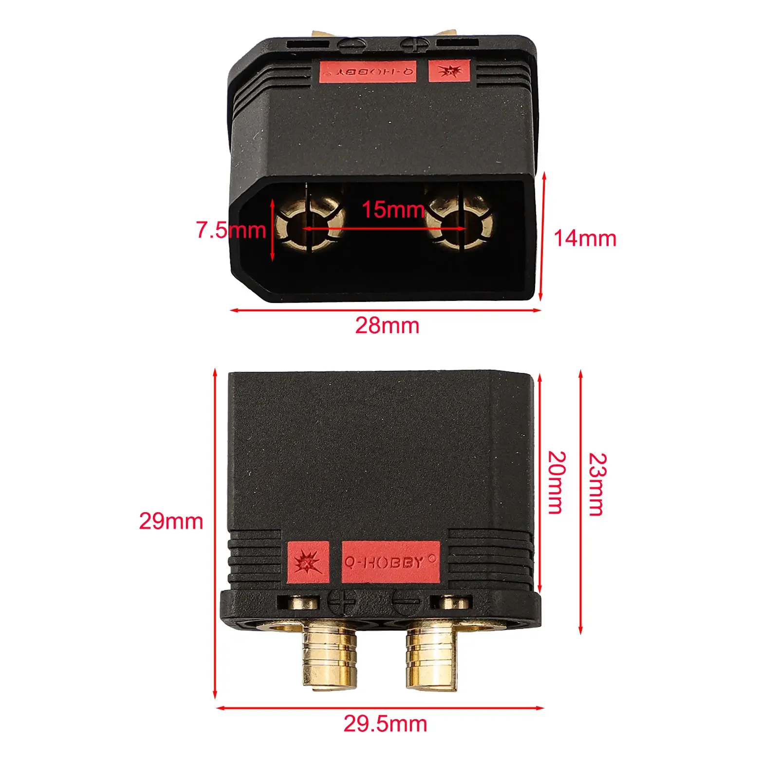 QS8S Battery Connector With Nylon Plastic Housing And Gold Plated Copper Contact For Reliable High Voltage And Current Operation