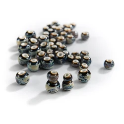 Coffee Color Porcelain Beads Ceramic Round Bead Diy 10mm 12mm 14mm Jewery Making Wholesale  #A509C