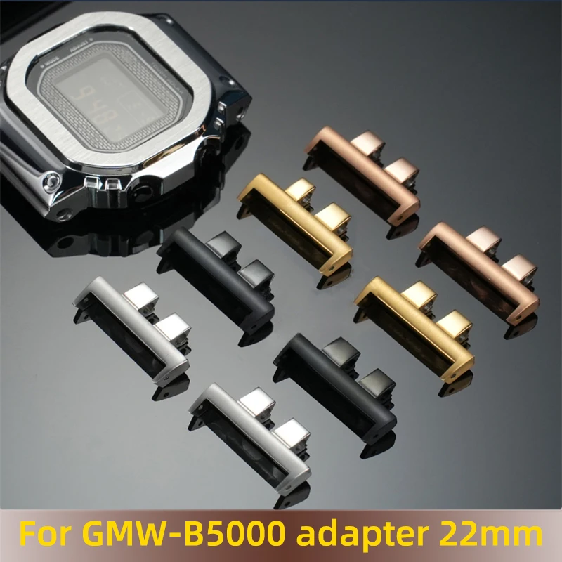 To 22mm metal adapter GMWB5000 Stainless Steel accessories for Casio Gold/Silver Black GMW-B5000 Strap converter g-shock parts