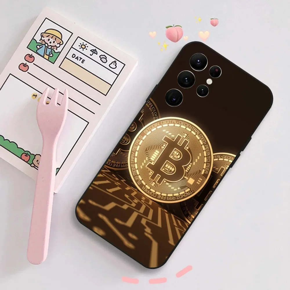 B-Bitcoin  Phone Case For Samsung Galaxy A20,A21s,A22,A31,A32,A52,A53,A72,73,A80,A91Soft Black Cover