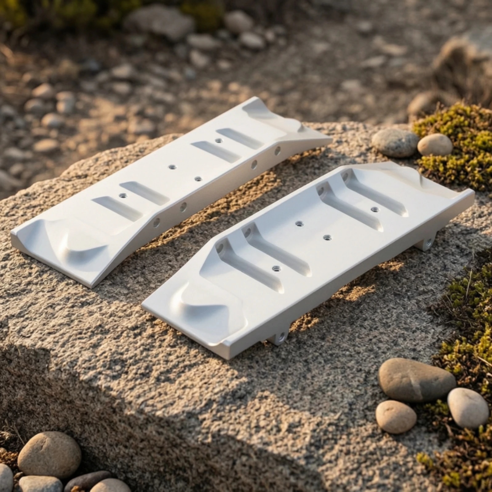 Crawler Side Steps Aluminum Alloy RC Step Boards Side Step Boards with Mounting Holes Matte Hardware Sturdy