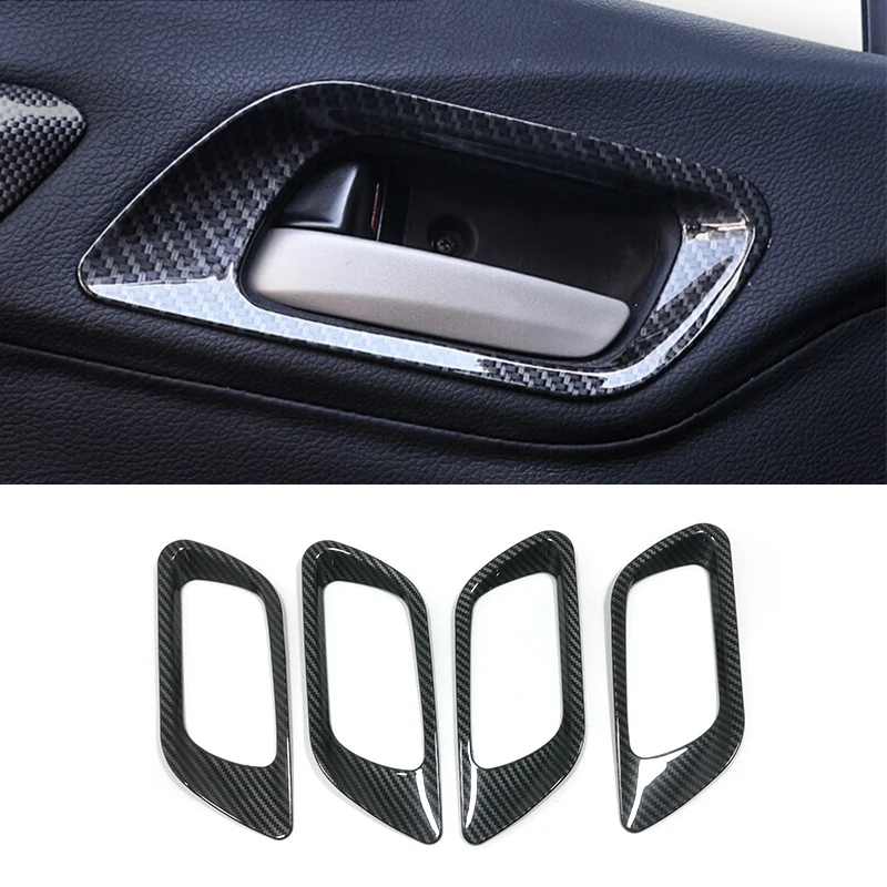 For Honda Shuttle 2015 16 17 18 2019 ABS Matte/Carbon Fibre Car Inner Door Handle Door Bowl Decorative Frame Sticker Accessories