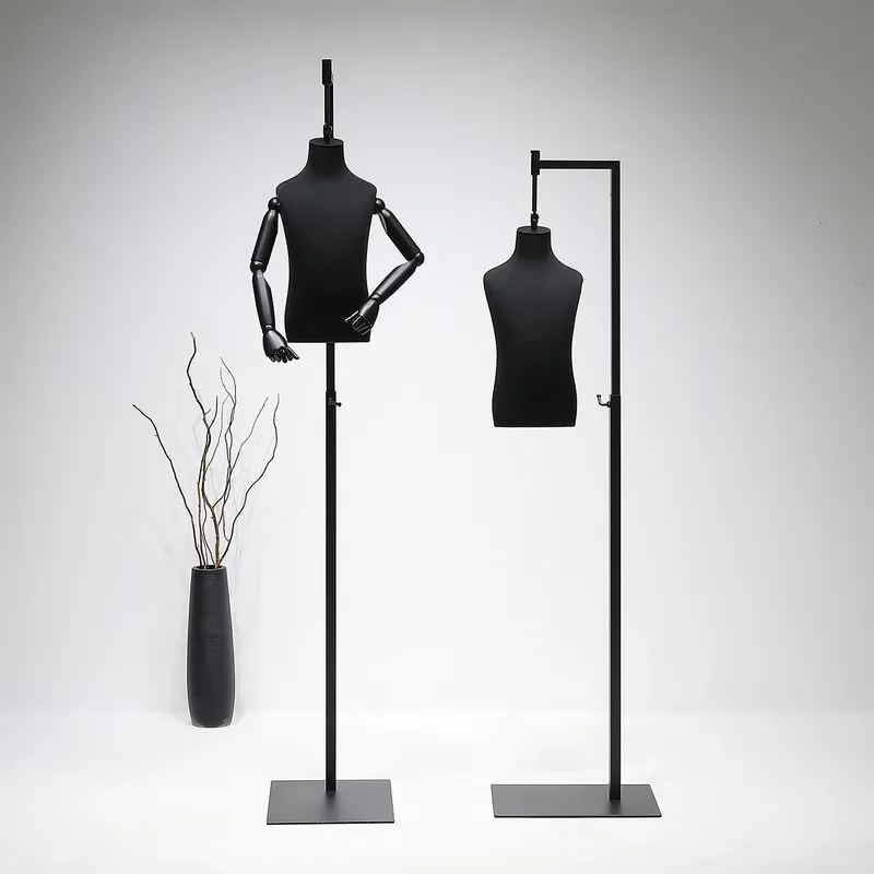 for Children Clothing Store Half Body Hanging Model Display Stand Medium Kids Teenagers Mannequin Props for Boys and Girls