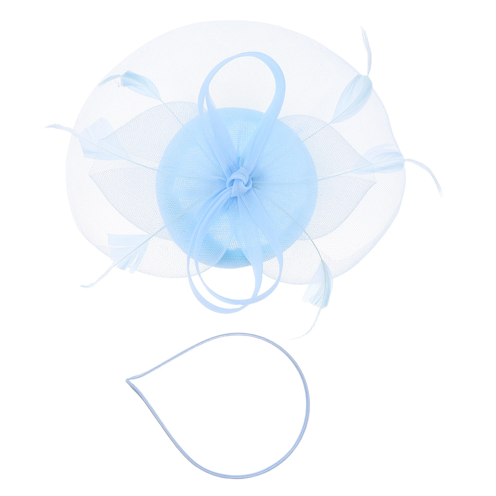 

Mesh Hair Accessories Women Fascinators Wedding Tea Party Banquet Bridal Headdress Blue Color Light Weight Easy Wear Delicate