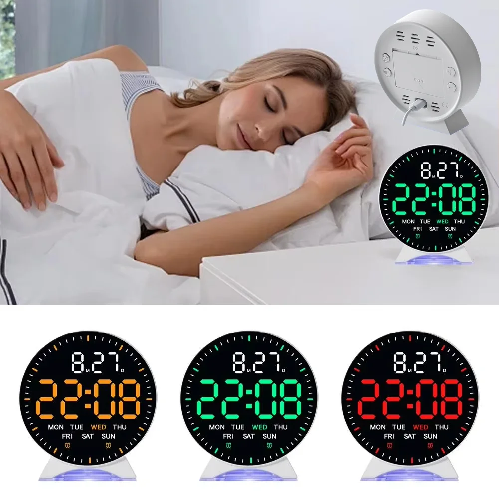 Multifunction Digital Alarm Clock Positive/Countdown Dual Alarms Date display LED Clocks Multi-function Desktop Clock Home Decor