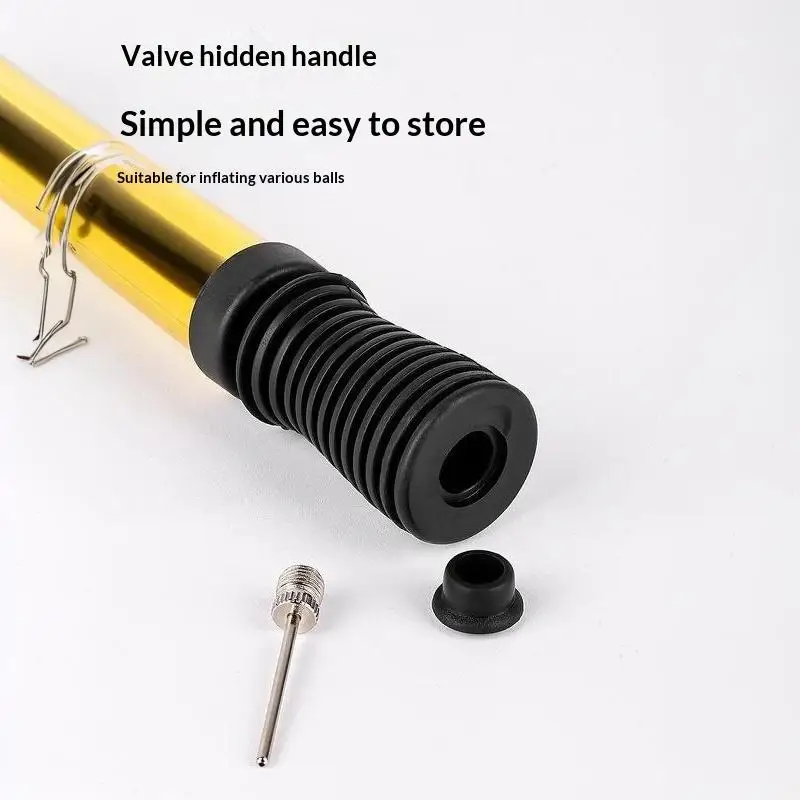【CR】Portable Mini Hand Ball Pump High Pressure Efficient Inflator with Needle for Football Rugby Sports Matches