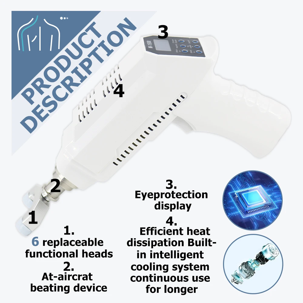 Professional Electric Chiropractic Adjusting Tools 1500N Alleviate Cervical Pain Body Relaxation Spinal Correction Gun