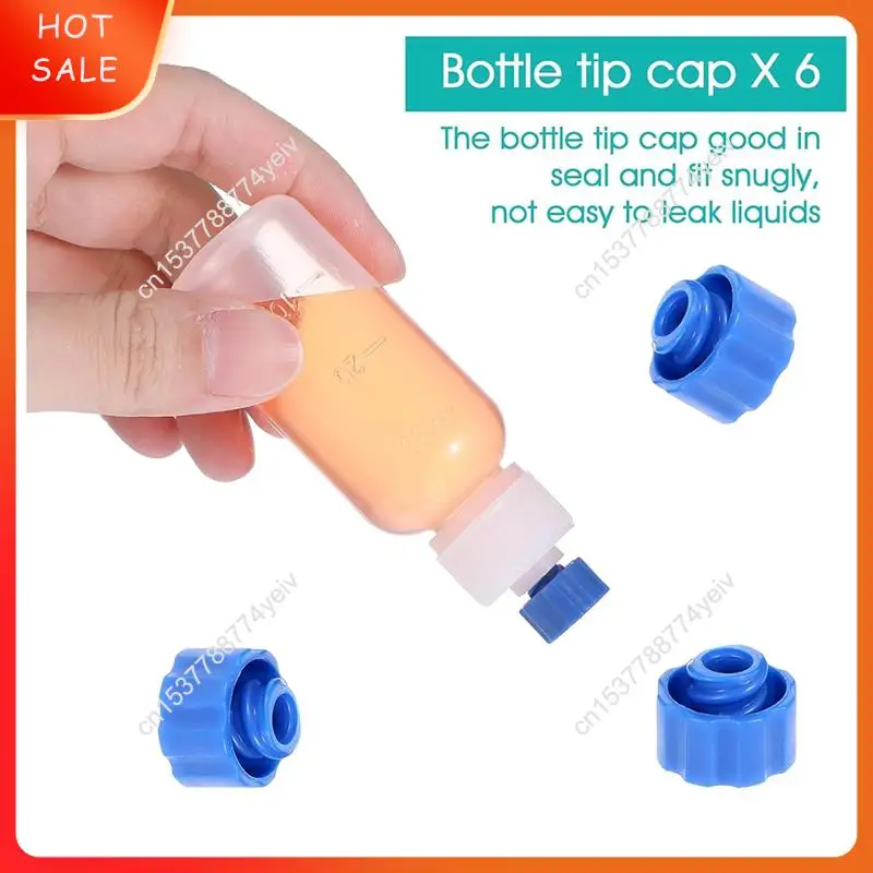 6Pcs Needle Tip Squeeze Bottles, 30Ml Plastic Squeezeable Dropper Bottle, 14Ga 16Ga 18Ga 20Ga Blunt Needle Tips For Glue A62X