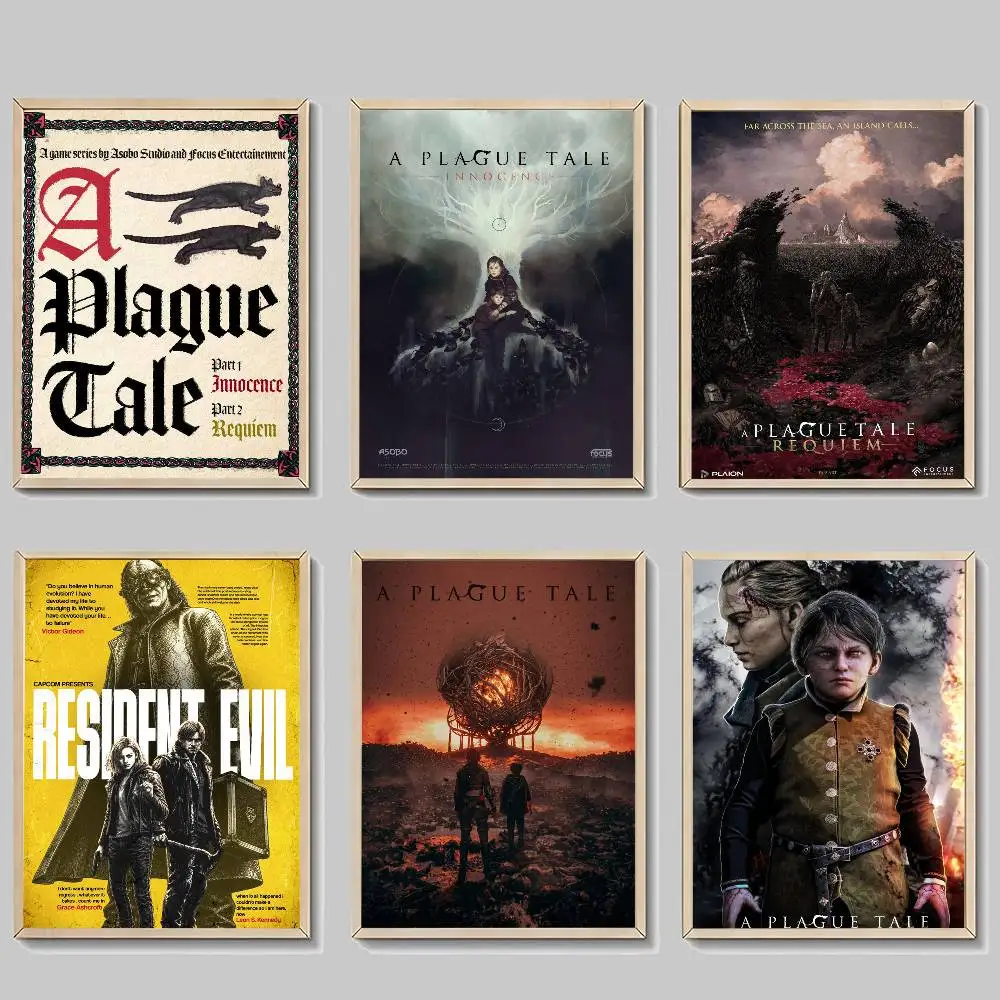 Game A P-Plague Tale Requiem   Classic Vintage Posters Vintage Room Home Bar Cafe Decor Nordic Home Decor