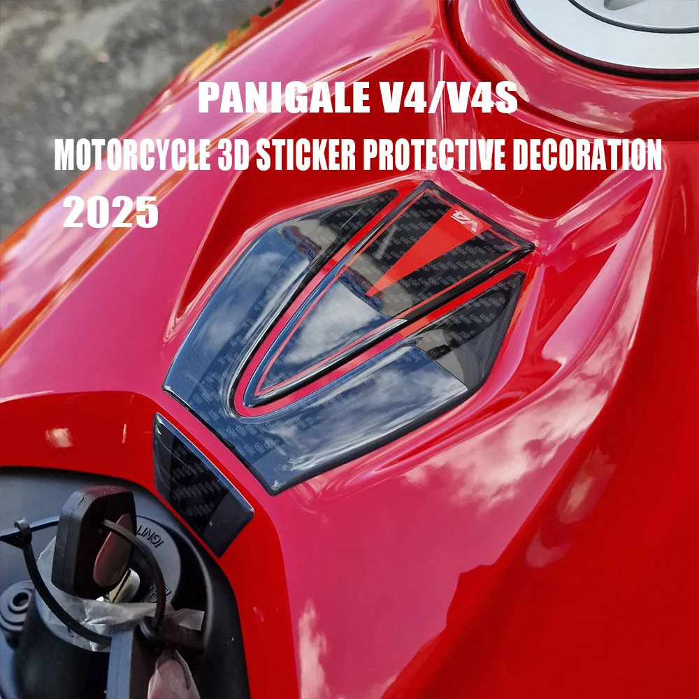 

For panigale V4 Stickers Motorcycle 3D Resin Decorative Stickers Protect Ignifier Area v4 V4 V4S 2025
