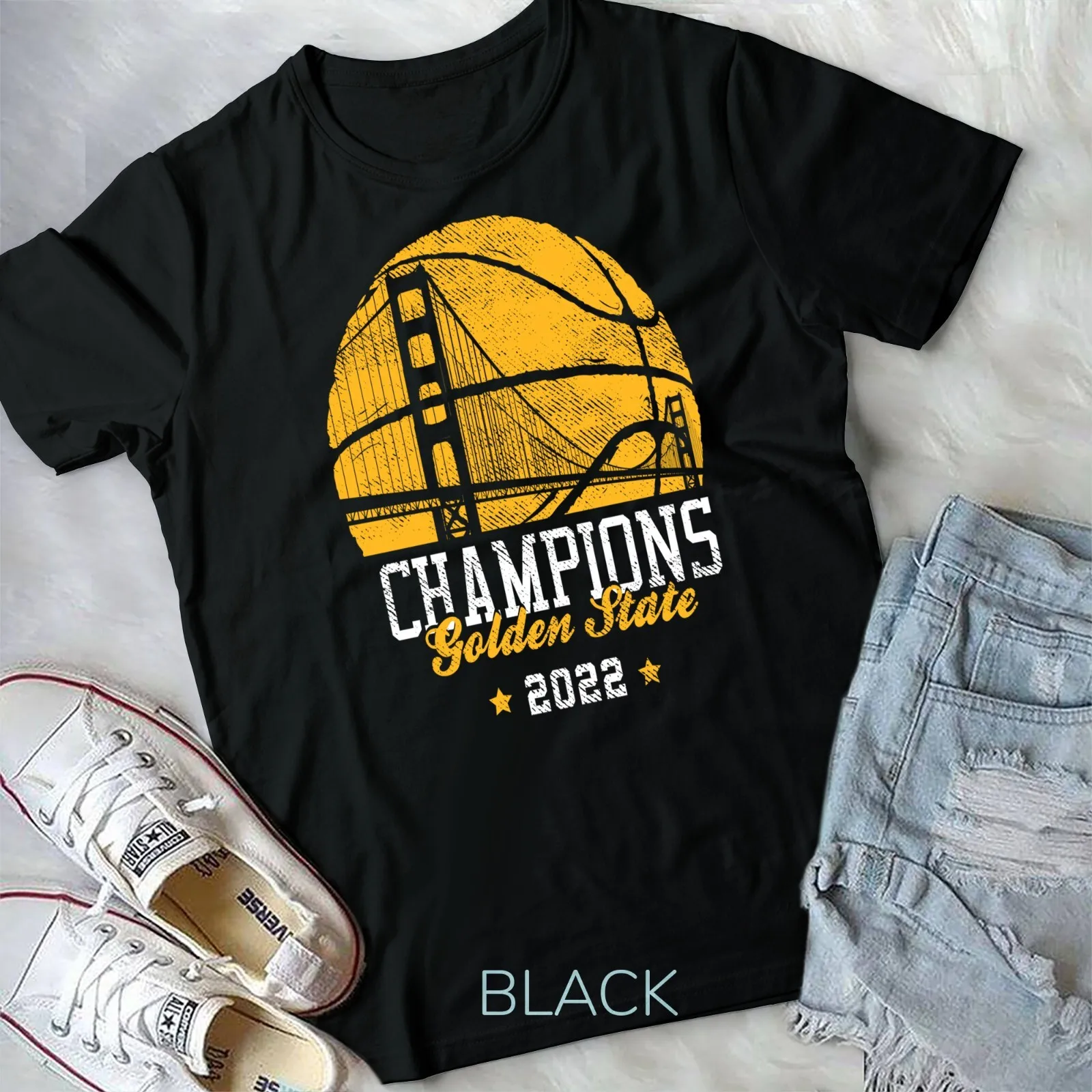 

Golden 2022 Basketball Trendy For Men Women Warriors Unisex T-shirt