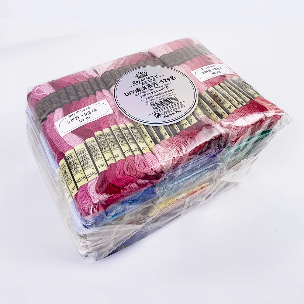 100% Cotton Embroidery Floss Thread for DIY Handwork