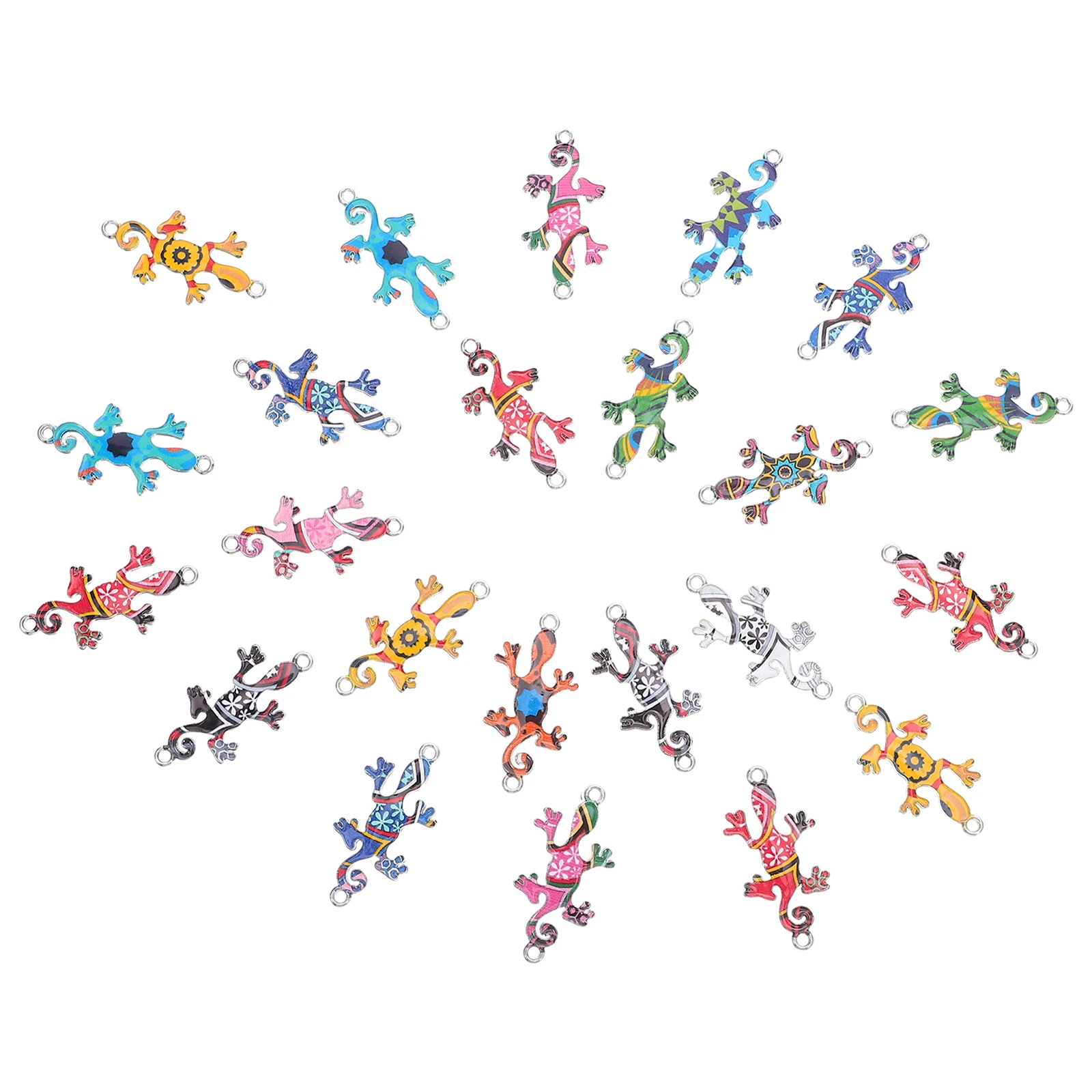 30pcs Alloy Gecko Charms Animal Jewelry Pendant For Diy Bracelet Necklace Earring Making Keychain Accessories Lovely Detailed
