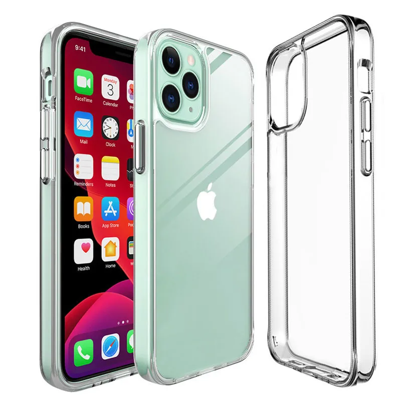 Klare Handyhülle für iPhone 11 12 13 14 15 16 17 Pro Max Plus 17 Air TPU Silikon Soft Case für iPhone 12 13 Mini Cover Cases