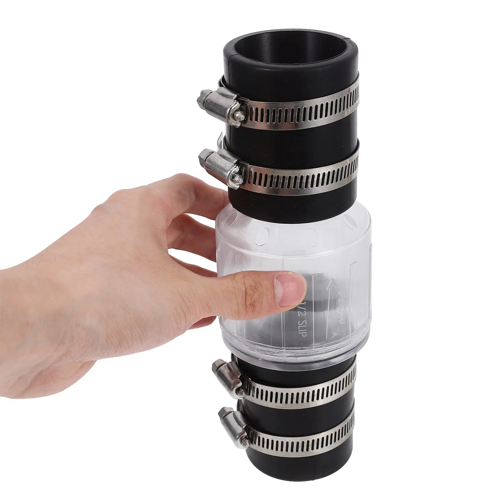 silent-sump-pump-check-valve-plastic-iron-spring-construction-easy-install-sewage-water-pump-backflow-prevention