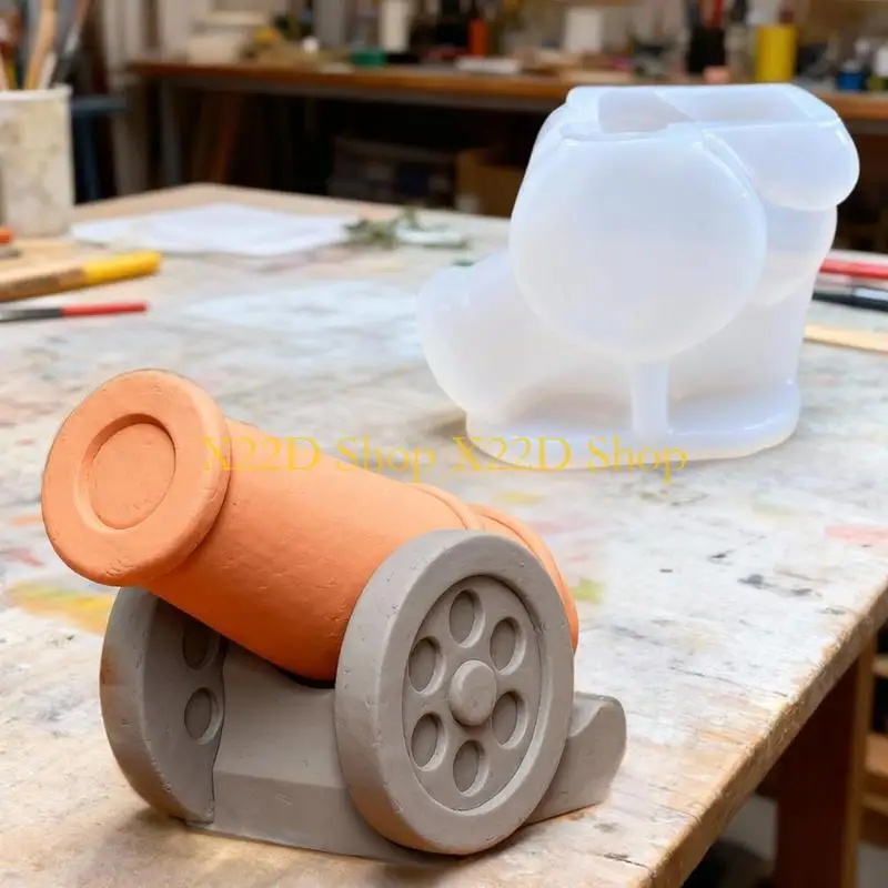

X22D Realistic Cannons Silicone Mould For Candle Making Crafting Unique Artistics Home Decoration Gift