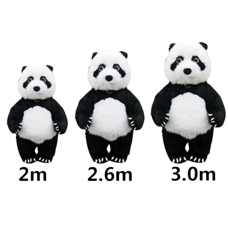 Advertising Inflatable Chinese Panda Bear Cosplay Mascot Costume Doll Can Walk In Interesting Apparel Cartoon Character Clothes