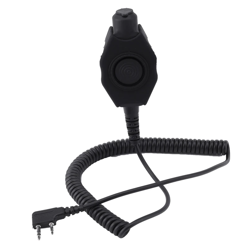 K type connector waterproof large PTT button launch switch adapter to 7.1mm tactical earphones