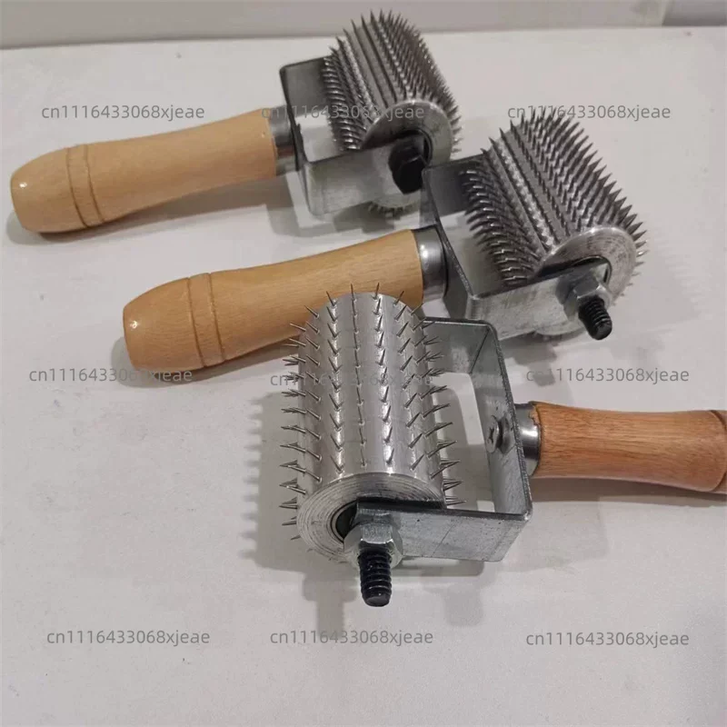 1 piece 50Cm Hand-held Piercing Roller Non-slip Handle Punching Wheel Tool