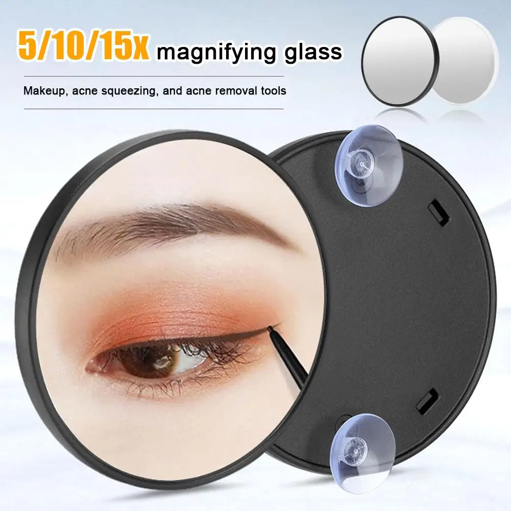 1PCS Magnetic Magnifying Glass Makeup Mirror Round Adsorption Bathroom Portable For Makeup Eyebrow Shaping B2K0