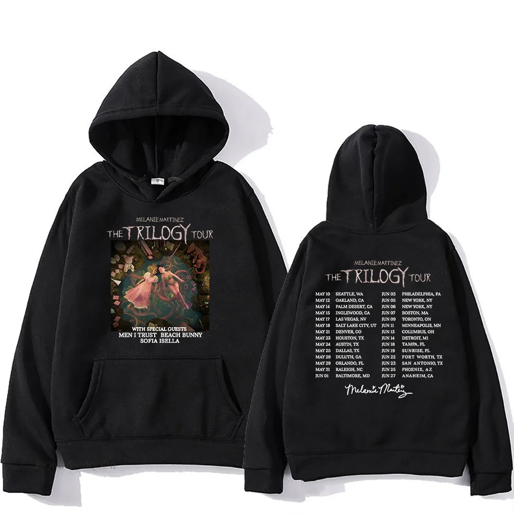 

Men Women Unisex Clothing 2024 The Trilogy Tour Print Sweatshirts Melanie Martinez Singer Hoodies with Pocket Casual Fleece Tops