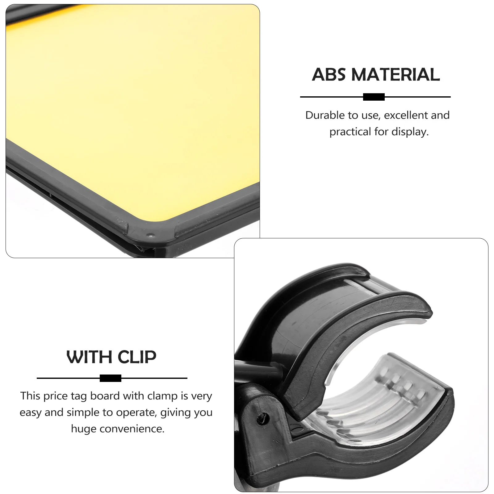 

A4 Clip Merchandise Price Tag Board Shop Supermarket Mall Display Sign Holder Abs Material Reusable Practical
