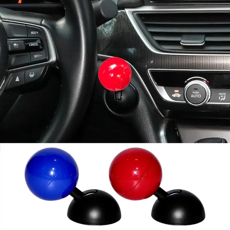 Engine Start Button Cover Ball-Shaped Car Engine Start Stop Button Full Metal Ball-bar Automotive 1-Touch Starter Decorative