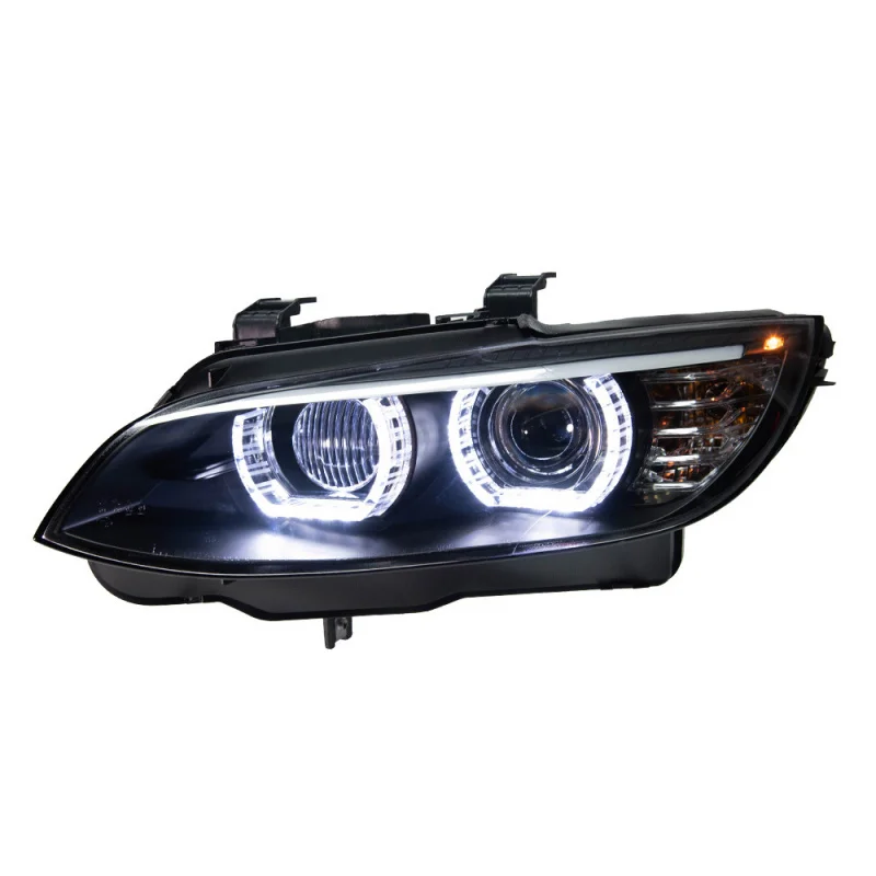 

￼ Suitable for Special 06-12 BMW E92 E93 Headlight Assembly LED Modified Daytime Running Turn Signal Angel Eye Ligh