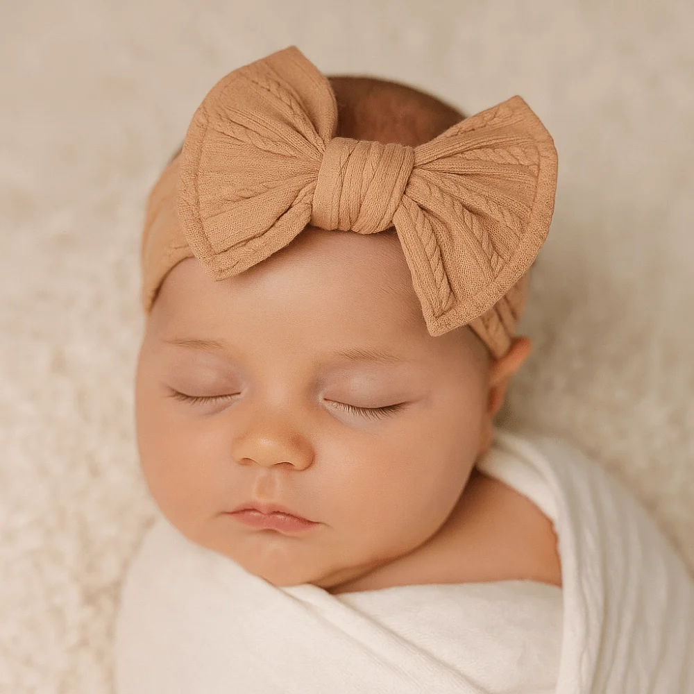 ที่คาดผมเด็กอ่อนลายดอกไม้สไตล์เกาหลี  ที่คาดผมเด็ก  เครื่องประดับผม  ยางรัดผม  อุปกรณ์ประกอบฉากถ่ายภาพ