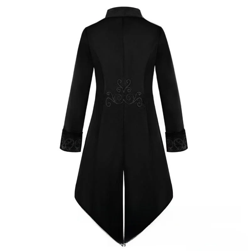 معطف رجالي متوسط الطول معطف خلفي عتيق من القرون الوسطى معطف طويل الذيل Jaet Faionable أزياء المسرح مجموعة ربيع 2026 #5