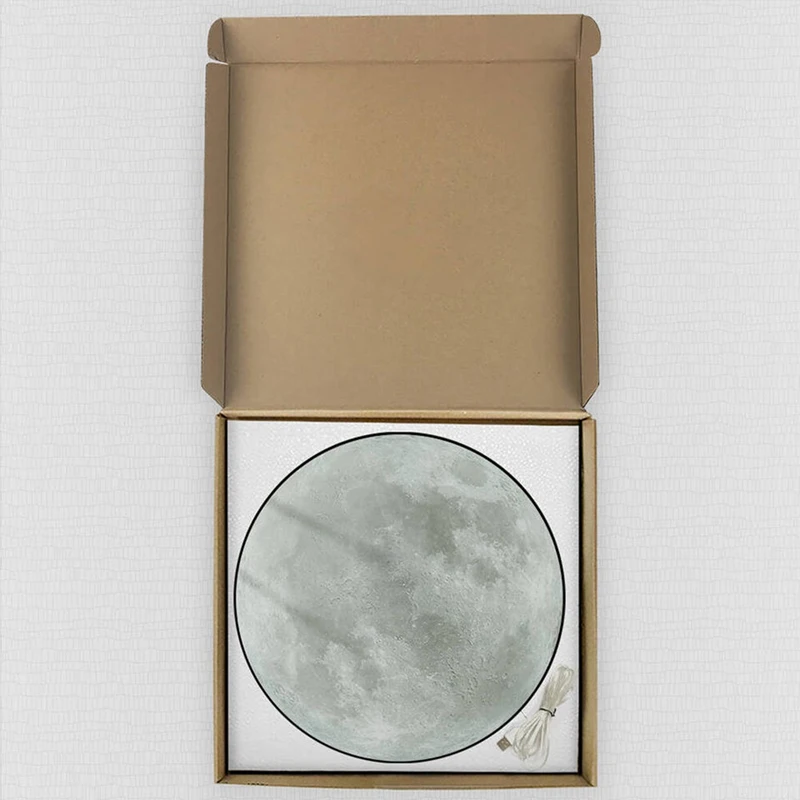 Planet Moon Digital Wall Clock Home Decor Large Display LED Lunar Wall Clock for Living Room with Temperature Date Day-A27R